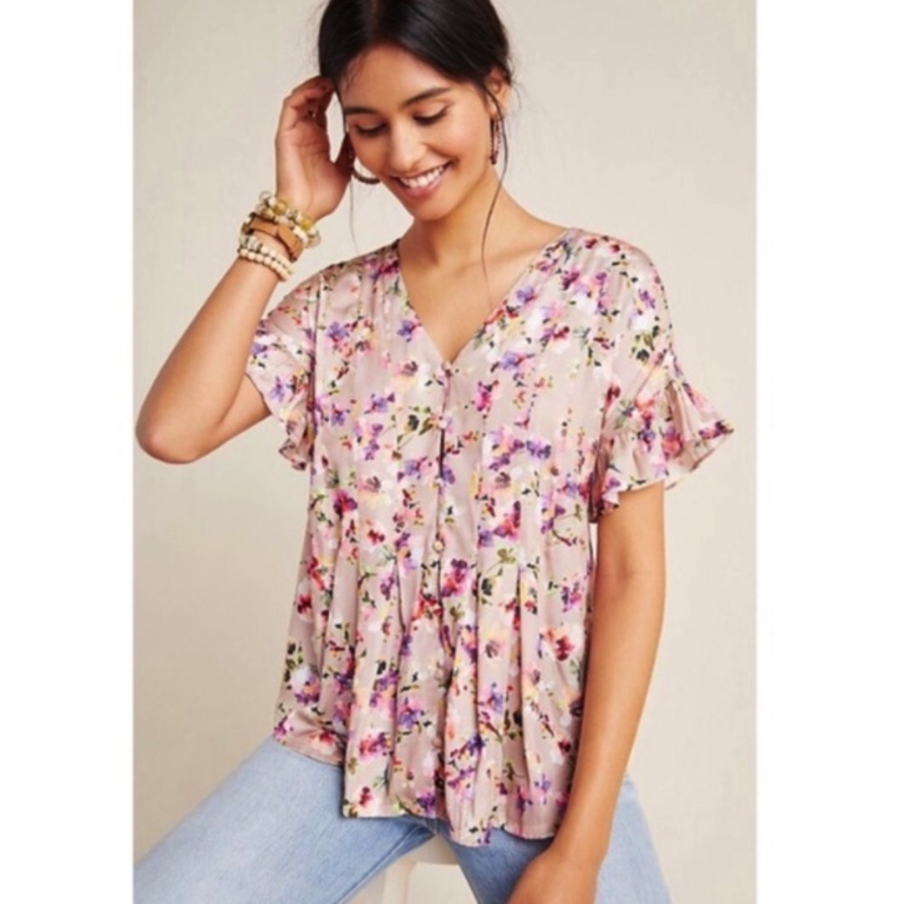 Anthropologie Dolan floral top